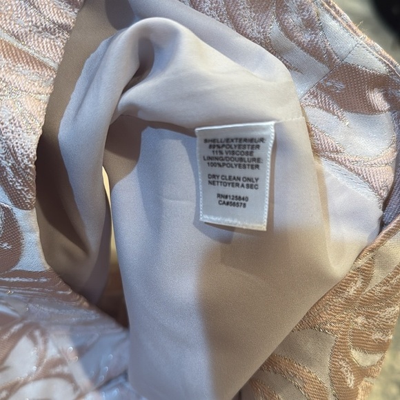 Intermix Lydia Lurex Pink Metallic Jacquard Leaf Side Zip Short - Picture 9 of 14